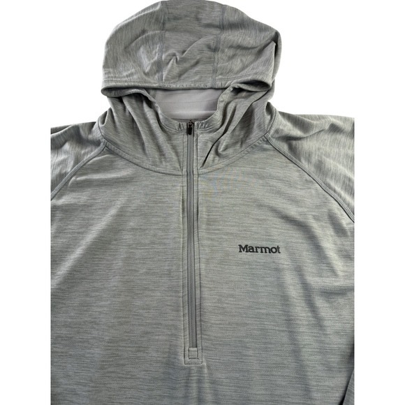 Marmot Men's Sunrift Hoody XXL Long Sleeves 1/4 Zip Hooded Grey Storm - Picture 8 of 14